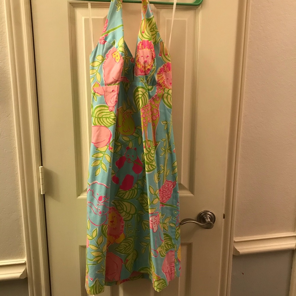 Lilly Pulitzer halter dress.